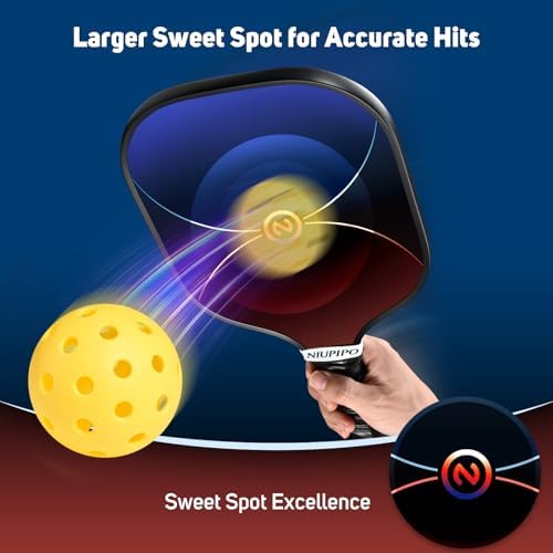 USAPA Approved Graphite Carbon Fiber Pickleball Paddles Set of 4 for Men Women, Polypropylene Honeycomb Core, Cushion |7