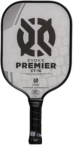 Onix Evoke Premier Professional Tournament Pickleball Paddle Composite Face Impact Paddle Shape for Elite Players in Tou