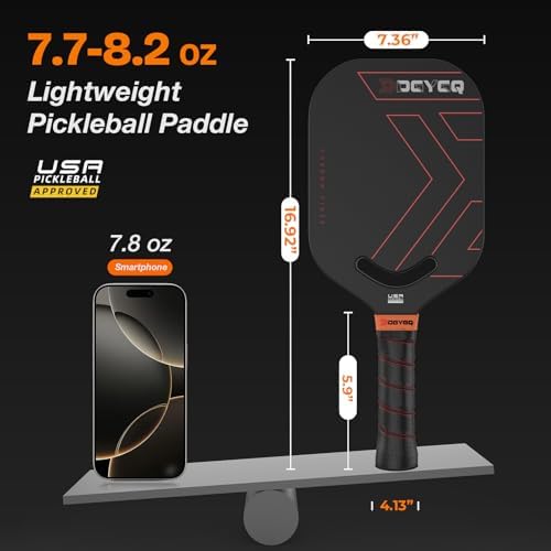 Carbon Fiber Pickleball Paddle, Increase Power for Ultimate Spin & Consistency | Premium Carbon Fiber Pickleball Paddle