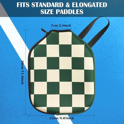 Neoprene Paddle Cover for Pickleball Racket, Durable Zipper Protection, 11.8" * 9.05" Soft Pickleball Paddle Sleeve | Z