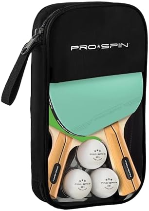 Professional Quality Ping Pong Paddle Set - High-Performance, Premium Rackets | 3-Star Balls | Compact Storage Case | In