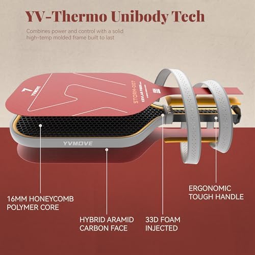 Pickleball Paddle T700 Raw Carbon Fiber Surface 16mm STR-Core Power Polymer Core Premium Pickle Ball Racket USAPA Approv