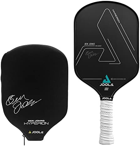 JOOLA Ben Johns Hyperion Pickleball Paddle - Carbon Fiber Surface for Increased Power and Spin - Elongated Grip Handle