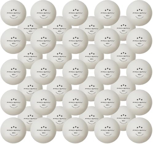 Pro-Spin 3-Star Premium White Ping Pong Balls - High-Performance 40+ ABS | Ultimate Durability for Indoor & Outdoor Play