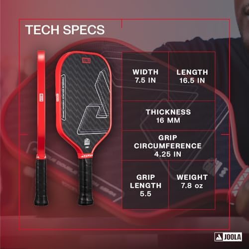 JOOLA Double Vision 16mm Pickleball Paddle - USAP Approved - NFC Chip Enabled