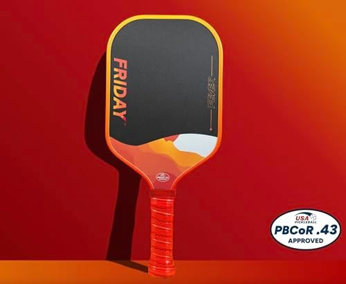 Friday Fever Paddle, Raw Carbon Fiber, Gen 3 Construction Friday Fever Paddle, USAP PBCoR .43 Certified, Dual-Edge Foa