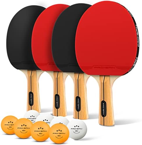 Professional Quality Ping Pong Paddle Set - High-Performance, Premium Rackets | 3-Star Balls | Compact Storage Case | In