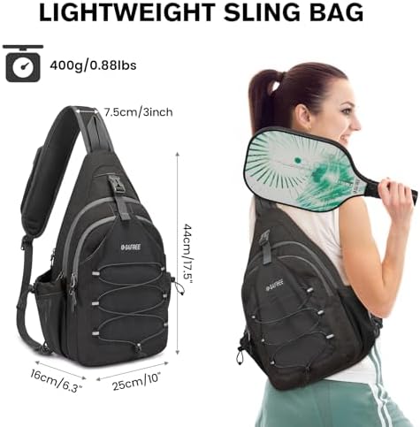 Pickleball Bag Crossbody Sling Bag Gifts for Men Women OEKO-TEX STANDARD 100 Pickleball Backpack