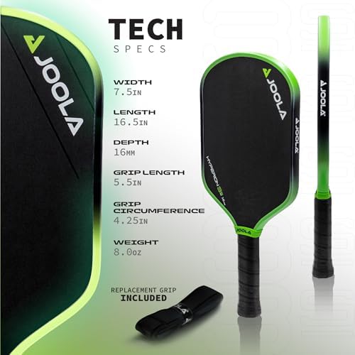 JOOLA 3S Pickleball Paddles - Raw Carbon Fiber Surface - UPA-A Certified - Ideal for Serious Players - Elongated, Wide