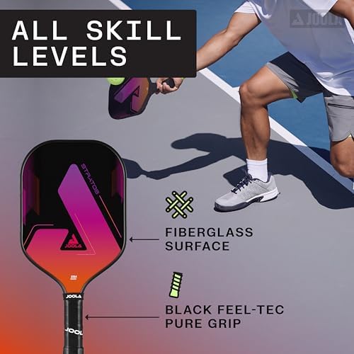 JOOLA Stratos Pickleball Paddle - Lightweight Fiberglass with Polypropylene Core - USAPA Approved