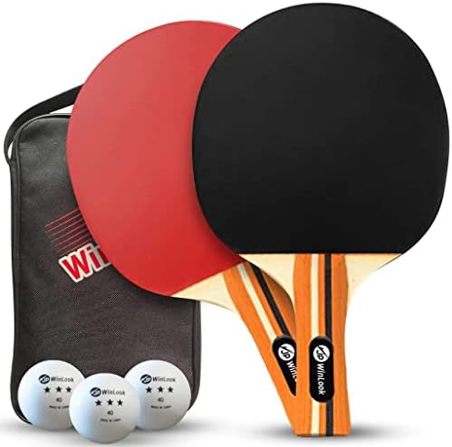 JP WinLook Table Tennis Paddle Set - Professional Case & Balls - For Indoor & Outdoor - Premium Set for Players