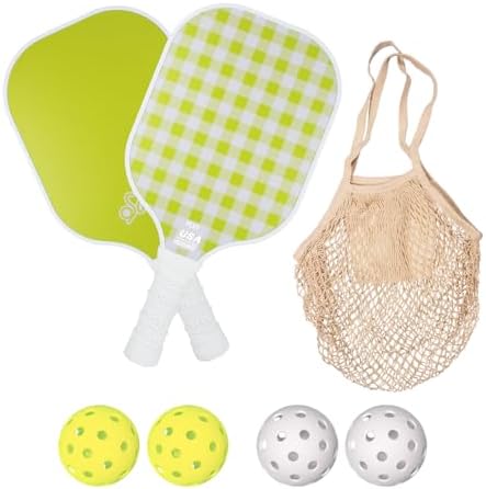 Sonix USAPA Approved Pickleball Paddles Set of 2 for Adults | Fiberglass Surface Pickleball Set with 2 Rackets, 4 Balls,