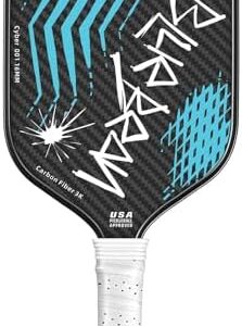 Professional Carbon Fiber Pickleball Paddle - USAPA Approved for Higher Spin & Grit, BlueBean | USAPA Approved Carbon F