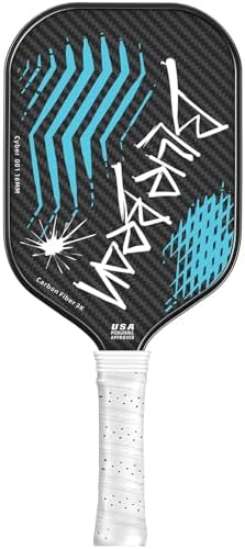 Professional Carbon Fiber Pickleball Paddle - USAPA Approved for Higher Spin & Grit, BlueBean | USAPA Approved Carbon F
