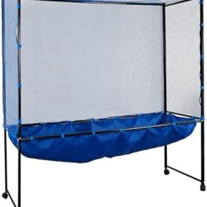 Standing Table Tennis Ball Catch Net, Durable Ball Collector for Training Practice, Portable with Wheels