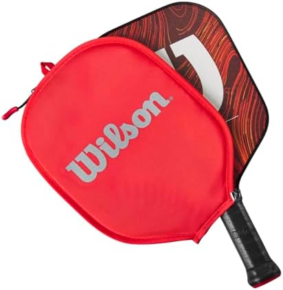 WILSON Pickleball Paddle Cover - Red/Grey | Protection + Style + Durability