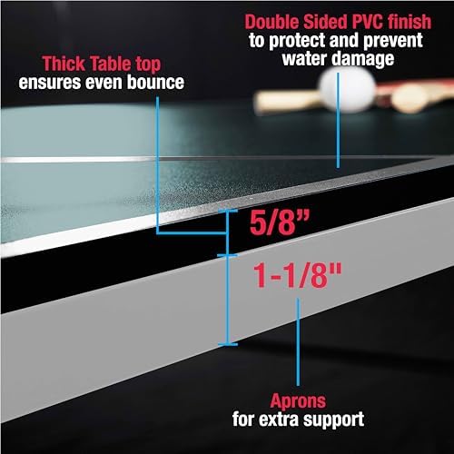 MD Sports Foldable Table Tennis Table for Family Game Rooms with Nets Included | MD Sports Multiple Styles Table Tennis