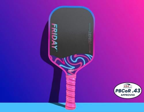 Friday Fever Paddle, Raw Carbon Fiber, Gen 3 Construction Friday Fever Paddle, USAP PBCoR .43 Certified, Dual-Edge Foa