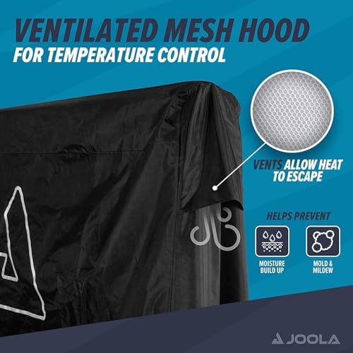 JOOLA Waterproof Ping Pong Table Cover - Heavy-Duty, Outdoor Protection - Table Tennis Cover for Garage, Basement, Indoo