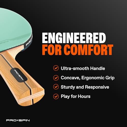 Professional Quality Ping Pong Paddle Set - High-Performance, Premium Rackets | 3-Star Balls | Compact Storage Case | In