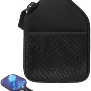 Black Pickleball Paddle Cover Selkrik Joola Compatible Zipper 9x12 Inches Perfect Pickleball Bag Protection