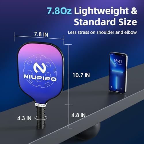 USAPA Approved Graphite Carbon Fiber Pickleball Paddles Set of 4 for Men Women, Polypropylene Honeycomb Core, Cushion |7