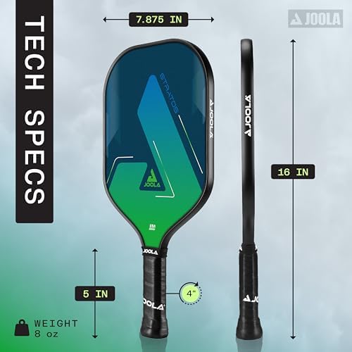 JOOLA Stratos Pickleball Paddle - Lightweight Fiberglass with Polypropylene Core - USAPA Approved