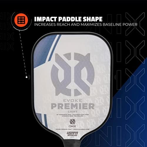 Onix Evoke Premier Professional Tournament Pickleball Paddle Composite Face Impact Paddle Shape for Elite Players in Tou