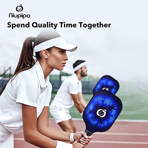 USAPA Approved Graphite Carbon Fiber Pickleball Paddles Set of 4 for Men Women, Polypropylene Honeycomb Core, Cushion |7