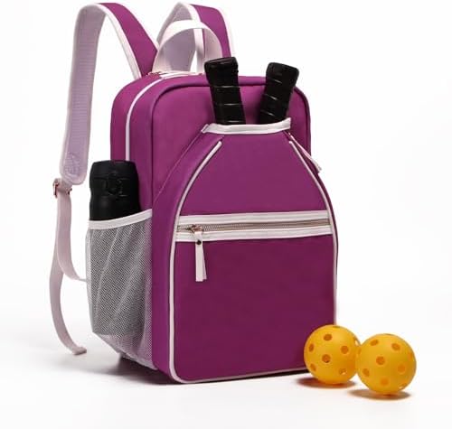 DYSHAYEN Pickleball Backpack for Women, Pickle Ball Paddle Bag Fits 2 Paddles, Perfect Hydration Backpack for Women Pick