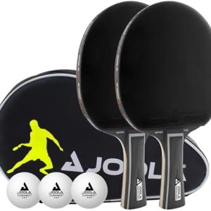JOOLA Duo Pro Ping Pong Paddles Set - Professional Table Tennis Rackets for Advanced Players - Tournament Ready with 3 S