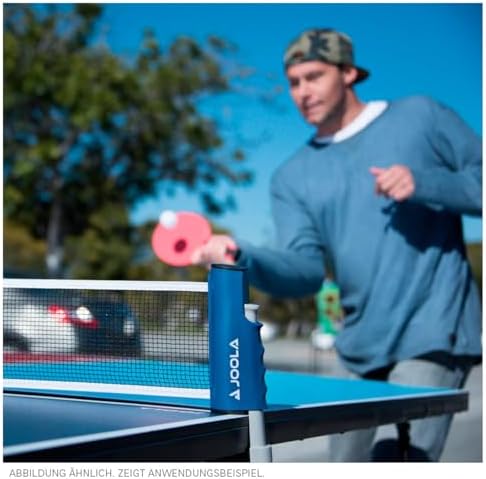 JOOLA Premium Avanti Table Tennis Net and Post Set - Portable and Easy Setup 72" Regulation Size Ping Pong Screw On Clam