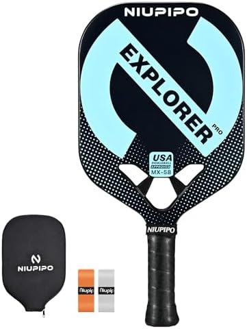 USAPA Approved Graphite Carbon Fiber Pickleball Paddles Set of 4 for Men Women, Polypropylene Honeycomb Core, Cushion |7