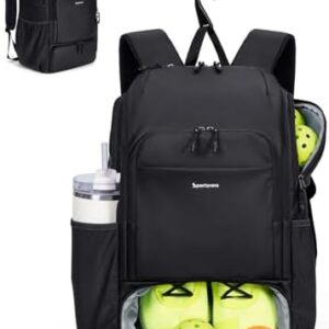 Pickleball Bag Sports Pickleball Backpack with Shoe Compartment Large Men Women Patent Pending