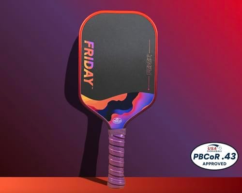 Friday Fever Paddle, Raw Carbon Fiber, Gen 3 Construction Friday Fever Paddle, USAP PBCoR .43 Certified, Dual-Edge Foa