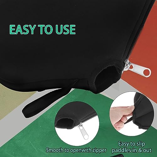 Pickleball Paddle Cover - Universal Case Size Fits Most Pickleball Paddles, Racket Sleeve Bag with Handle Strap, Great f