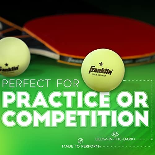 Franklin Sports Ping Pong Balls Official Size Weight White 40mm Table Tennis Durable High Performance 12 Count Pack of 1