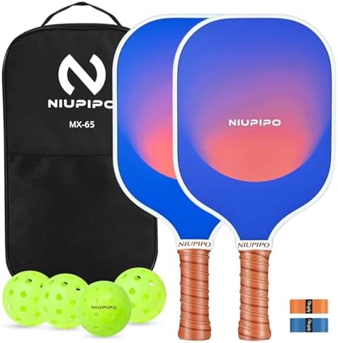USAPA Approved Graphite Carbon Fiber Pickleball Paddles Set of 4 for Men Women, Polypropylene Honeycomb Core, Cushion |7