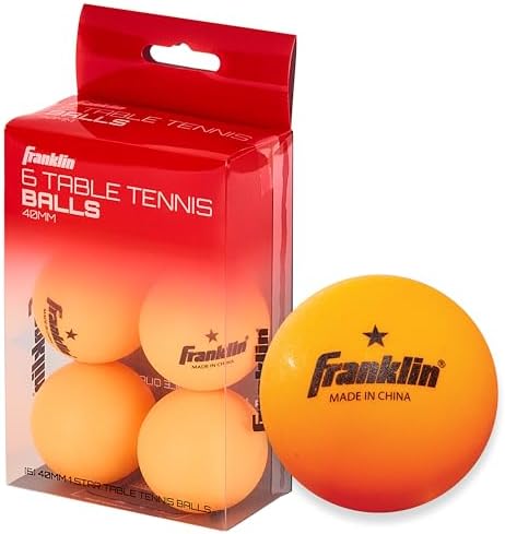 Franklin Sports Ping Pong Balls Official Size Weight White 40mm Table Tennis Durable High Performance 12 Count Pack of 1