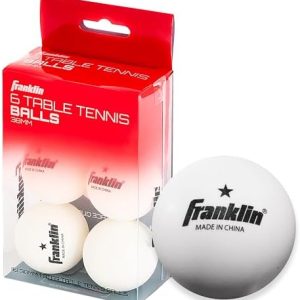 Franklin Sports Ping Pong Balls - White 38mm Official Weight - One Star Professional Quality - 6 Pack