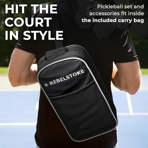 Pickleball Paddles Set of 4 with Bag - Designed in The USA, Comfort Grip Pickleball Racket for Adults, Indoor Outdoor Pi