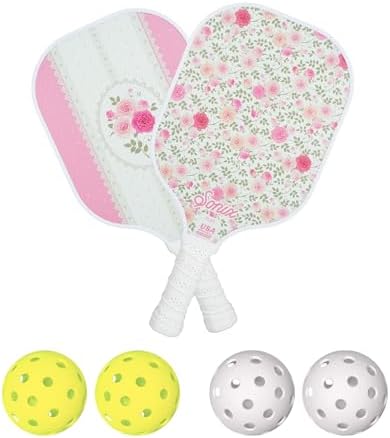 Sonix USAPA Approved Pickleball Paddles Set of 2 for Adults | Fiberglass Surface Pickleball Set with 2 Rackets, 4 Balls,