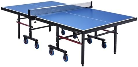 VEVOR Professional Table Tennis Table for Indoor Use, Portable and Foldable with Quick Clamp Net and Lockable Wheels VEV