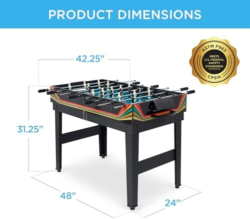 Best Choice Products 10-in-1 Combo Game Table Set for Home & Game RoomFriends & Family2x4ftHockey, Foosball, Pool, Shuff