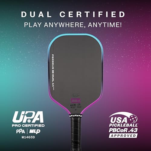 JOOLA 3S Pickleball Paddles - Raw Carbon Fiber Surface - UPA-A Certified - Professional Elongated, Wide Body & Aero Curv