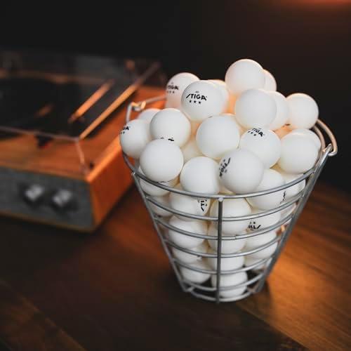 Stiga 3-Star Table Tennis Balls + Rubber Coated + High Durability + Amateur Players + Practice Sessions + 48 Pack + Best