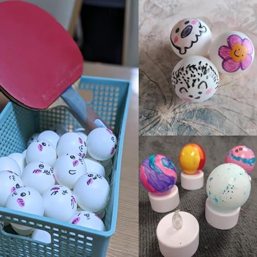 XIPEGPA 80 PCS White Table Tennis Balls Ping Pong Balls for Game Party Sports Activities Fun Games Handicrafts Pet Toy (