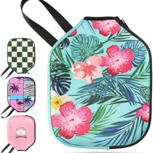 Neoprene Paddle Cover for Pickleball Racket, Durable Zipper Protection, 11.8" * 9.05" Soft Pickleball Paddle Sleeve | Z