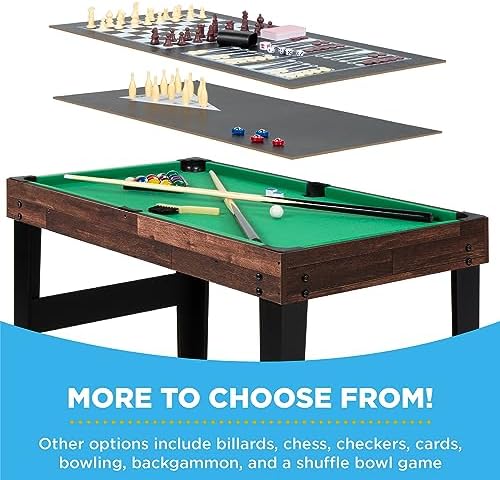 Best Choice Products 10-in-1 Combo Game Table Set for Home & Game RoomFriends & Family2x4ftHockey, Foosball, Pool, Shuff