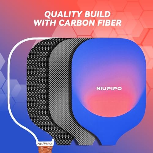 USAPA Approved Graphite Carbon Fiber Pickleball Paddles Set of 4 for Men Women, Polypropylene Honeycomb Core, Cushion |7